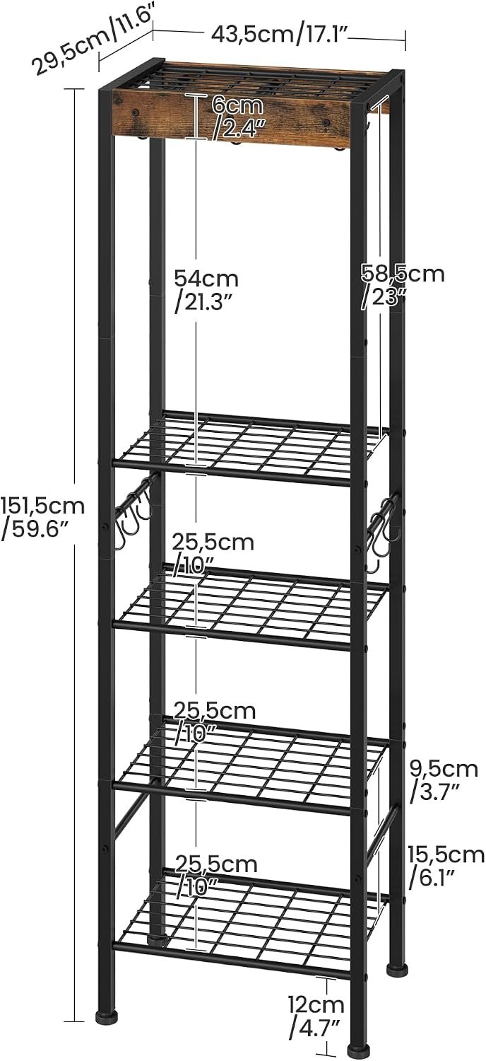 Five-Tier Freestanding Pot Rack Storage Organizer - Image 2