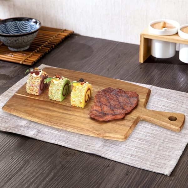 Acacia Wood Cutting Board with Handle