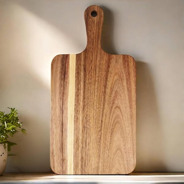 Acacia Wood Cutting Board with Handle