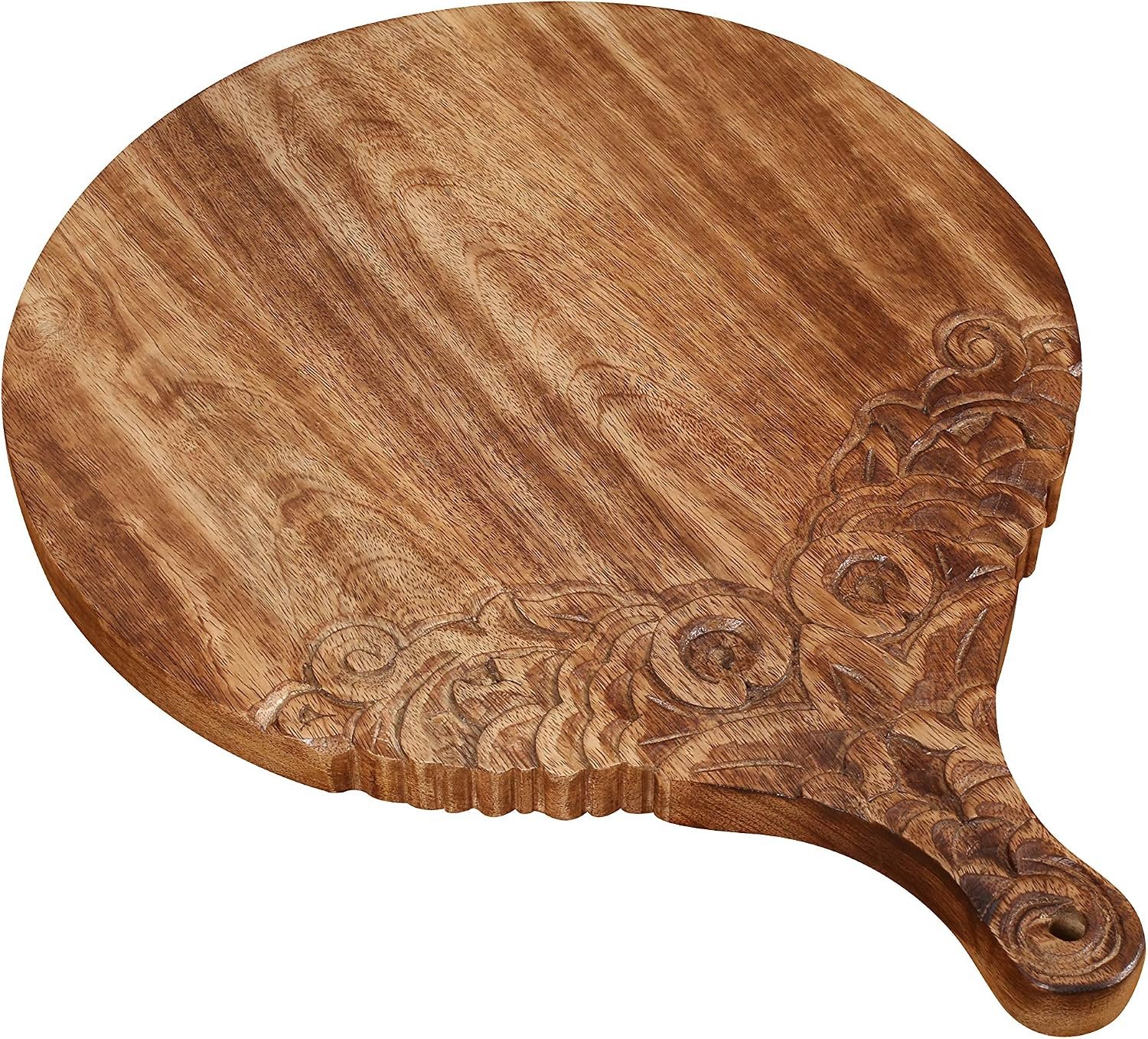 Round Wooden Cutting and Serving Board - Image 2